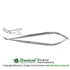 Micro Vascular Scissors Extra Delicate Blades - Angled 25° Stainless Steel, 16.5 cm - 6 1/2"
